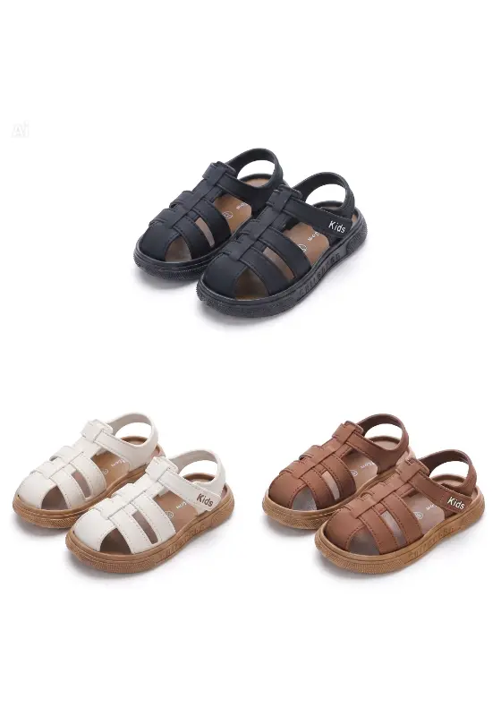 Kids sandals black, white, brown
