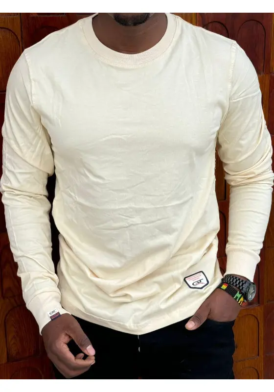 Long sleeved cream white