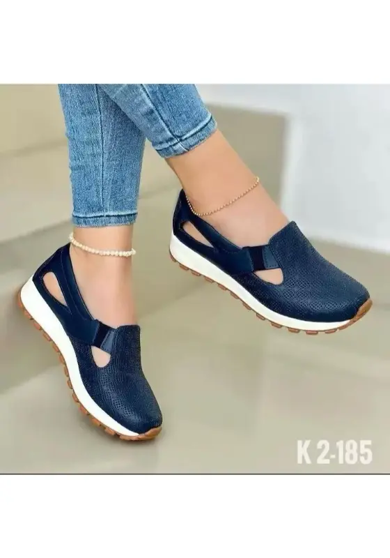 navy blue breathable loafers