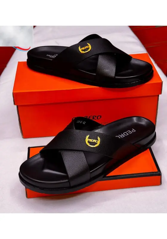 black Pedro Zero leather sandals