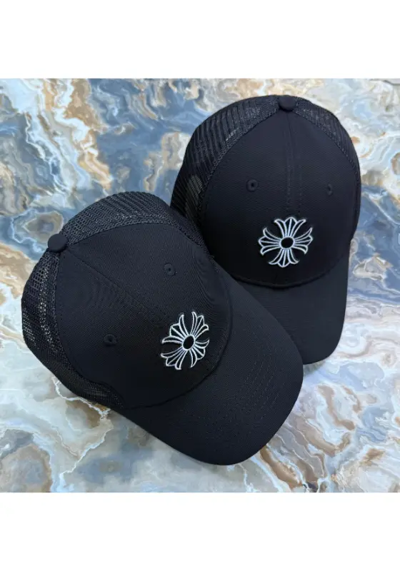 Chrome Hearts Floral Cross Trucker cap