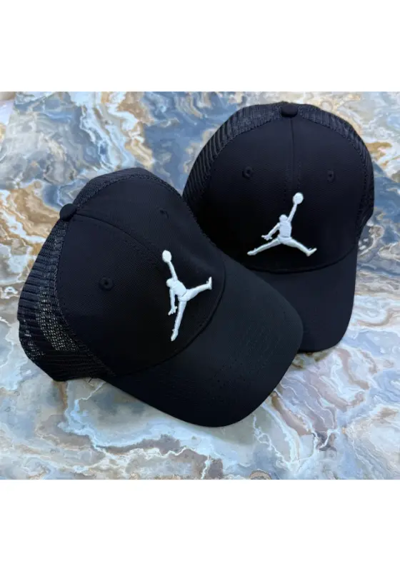 black Nike Jordan Trucker Mesh Cap