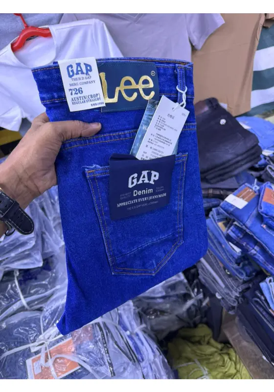 blue GAP Austin regular straight denim jeans